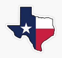 Sticker, Texas Flag Shape