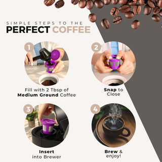 Single Serve Reusable Filter cup & EZ Scoop Value Pack