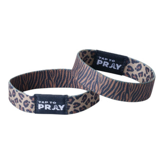 Tap To Pray-Wristband-Animal Print Tan and Brown