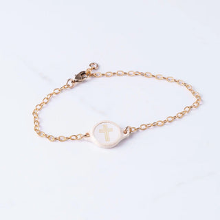 Tap To Pray-Cross bracelet Gold plated vanilla Cross
