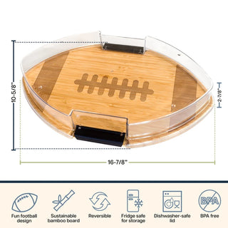 Football - Shaped Cutting And Serving Board - Totally Bamboo