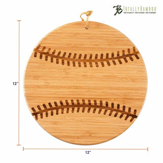 Baseball Shaped Cutting Board - Totally Bamboo