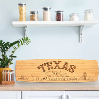Texas Engraved XL Charcuterie Board - Totally Bamboo