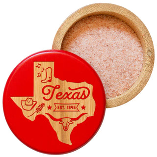 Totally Bamboo - Texas Print Salt Cellar Storage Box