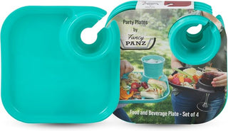 Aqua Party Plate (Set Of 4) - Fancy Panz