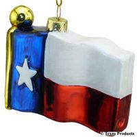 TX Products-Texas Flag Glass ornament