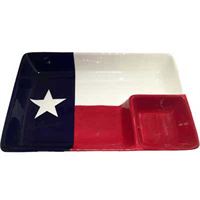 TX Flag Chips & Dip bowl