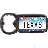 Magnets Texas Themed Bottle Opener License Plate