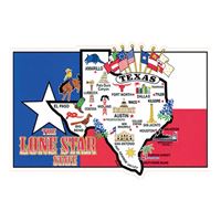 Texas Products-Texas Map Postcard
