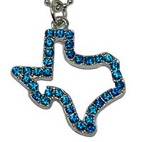 TX Products-Blue TX Shape Diamond Necklace