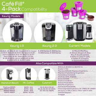 Perfect Pod 4-Pack Reusable K Cup Coffee Pod Filters & Coffee Scoop