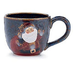 Christmas Soup Mug Santa Marbleized