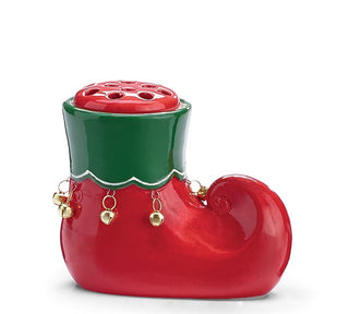 Red/Green Elf Boot Shape Candy Cane Dish - Burton & Burton