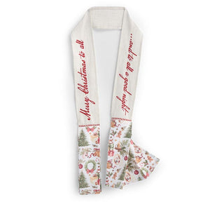 OVER THE SHOULDER CHRISTMAS TEA TOWEL "Merry Christmas to all and to all a Good Night" - Burton & Burton