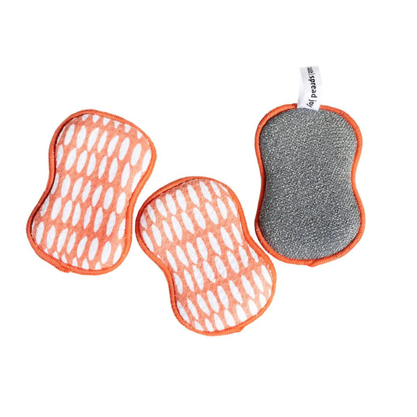 RE:usable Sponges Set of 3 Coral