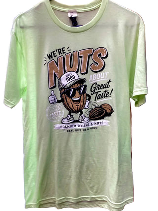 Gilbert Pecan Company T-Shirt - Neon "We're Nuts About Great Taste"