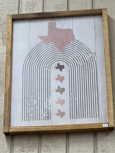 Framed Picture Abstract Texas 5