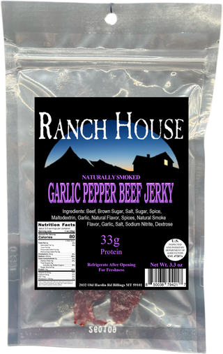 Ranch House Garlic Pepper Beef Jerky 3.3oz.
