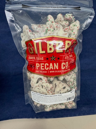 White Chocolate Covered Pretzels-Christmas Trees