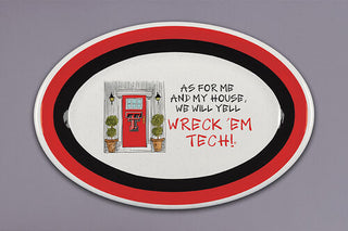 Texas Tech Melamine Large Oval Tray  -  Magnolia Lane