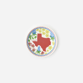 Texas in Bloom Paper Plate Melamine Jennifer Smelker design