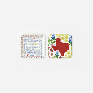 Texas in Bloom Handmade Square Platter Jennifer Smelker
