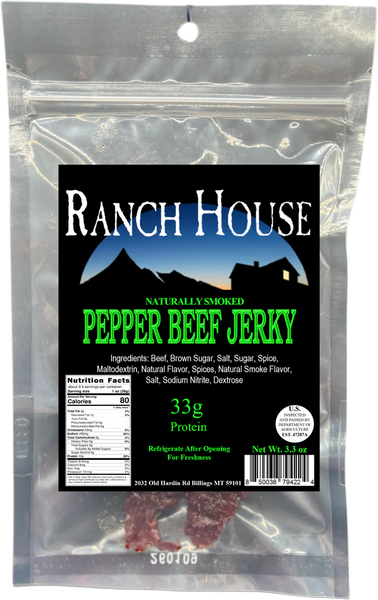 Ranch House Pepper Beef Jerky 3.3oz.