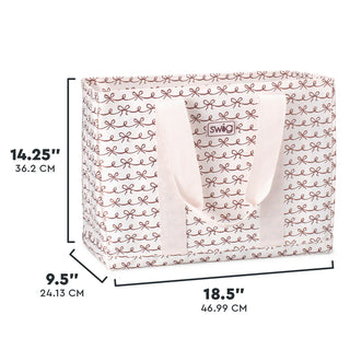 Swig Pretty in Pink Bow Jumbo Tote Bag