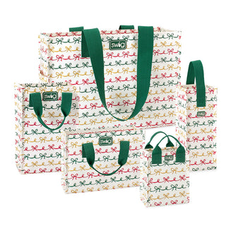 Swig  Christmas Bows Small Gift Reusable Bag