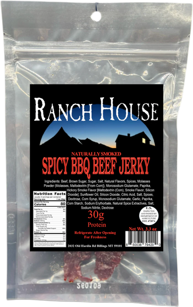 Ranch House Spicy BBQ Beef Jerky 3.3oz.