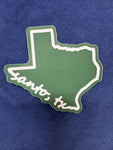 Sticker Green Texas Shaped-Santo, Tx