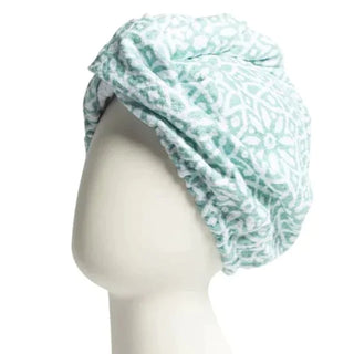 Hair Towel Wrap 'Tile In Sea' - Once Again Home Co.