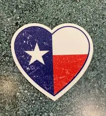 Stickers NW-Texas Flag Heart