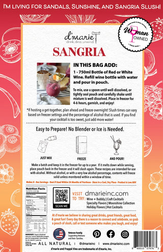 D'Marie - Sangria Cocktail Slush Mix 10 oz