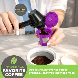 Single Serve Reusable Filter cup & EZ Scoop Value Pack
