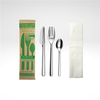 Leaves 3-pc set in pouch (incl. napkin)