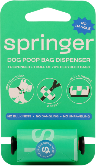 Dog Poop Bag Dispenser + roll of bags