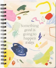 Book Spiral Notepad  -Something Good is going to Happen Today.