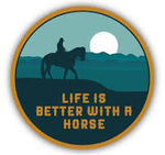 Stickers NW-Blue Rider on Horse