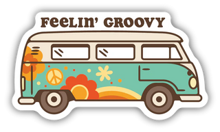 Stickers NW-Feelin Groovy Hippie Van