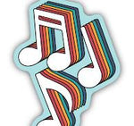 Stickers NW-Rainbow Music Notes