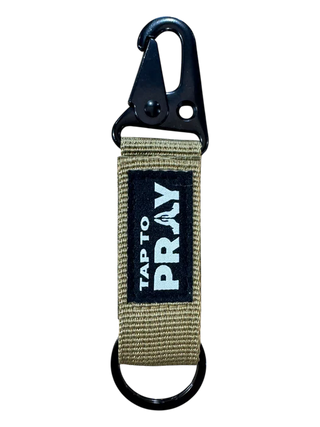 Tap To Pray-Tactical Keychain Tan