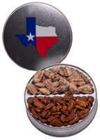 1S Texas Tin with Honey Roasted and Praline Pecans