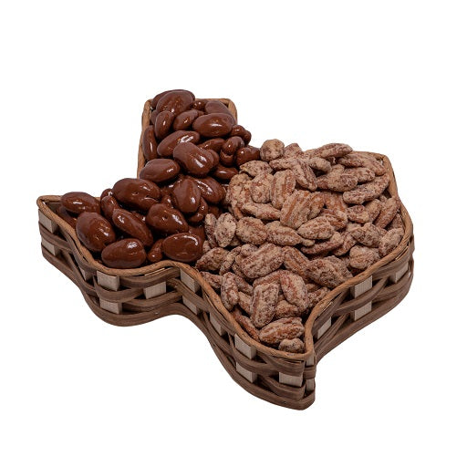 Basket Large Texas with Chocolate and Praline Pecans