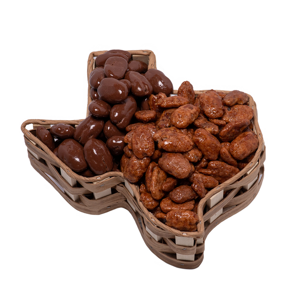 Basket Small Texas with Honey Roasted/Choc. Pecans