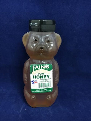 HONEY-12oz. Fains Natural Raw Honey (Honey Bear)