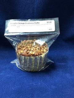 Pumpkin Cranberry Orange Pecan Muffin
